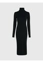 Vestido Negro Largo Slim De Canalé Calvin Klein de Calvin Klein