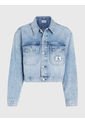 Chaqueta Cropped De Denim Reciclado Mujer Azul Calvin Klein de Calvin Klein