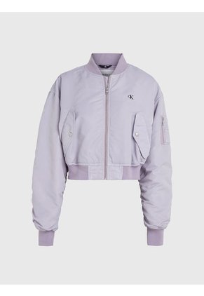 Chaqueta Morada Bomber Ligeramente Acolchada Para Mujer Calvin Klein