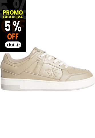 Tenis Beige De Cuero Sintético Calvin Klein Calvin Klein