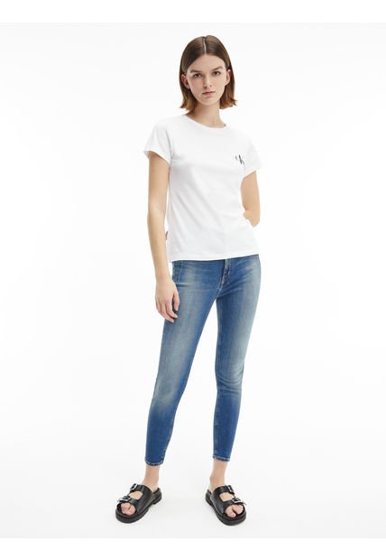 Pack Gris De 2 Camisetas Slim Con Logotipo Calvin Klein