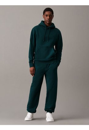 Pantalón Verde De Chándal Recto De Felpa Gruesa Calvin Klein