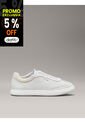 Tenis Gris De Cuero De Perfil Bajo Calvin Klein de Calvin Klein