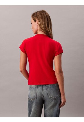 Camiseta Roja Slim Con Logo Cocktail Calvin Klein
