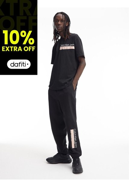 Joggers Con Logo Hombre Negro Calvin Klein