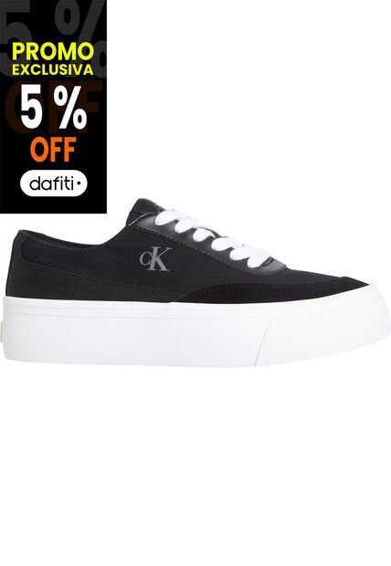 Tenis Multicolor De Lona Con Plataforma Calvin Klein