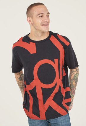 Camiseta Negro-Rojo Calvin Klein