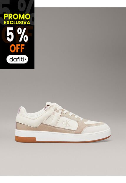 Tenis Multicolor Basket De Cuero Calvin Klein