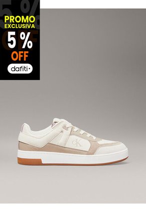 Tenis Multicolor Basket De Cuero Calvin Klein