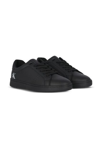 Tenis Negro De Corte Bajo Con Cordones Calvin Klein