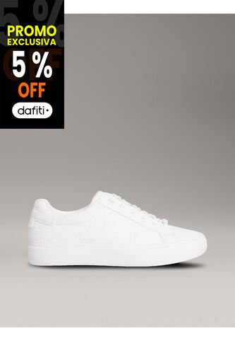 Tenis Blanco Con Monograma Calvin Klein Calvin Klein
