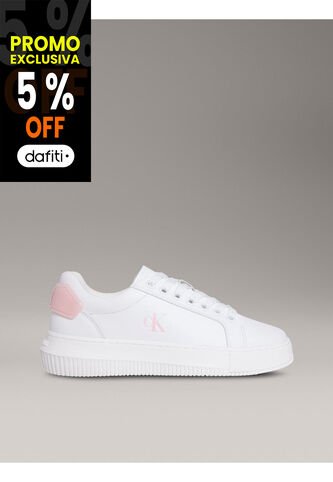 Tenis Blanco Chunky Cupsole Con Parche Calvin Klein Calvin Klein