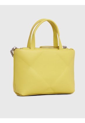 Bolso Amarillo Tote Pequeño Acolchado Cruzado Calvin Klein