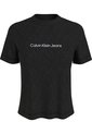 Camiseta Negra Shrunken Institutional Calvin Klein de Calvin Klein