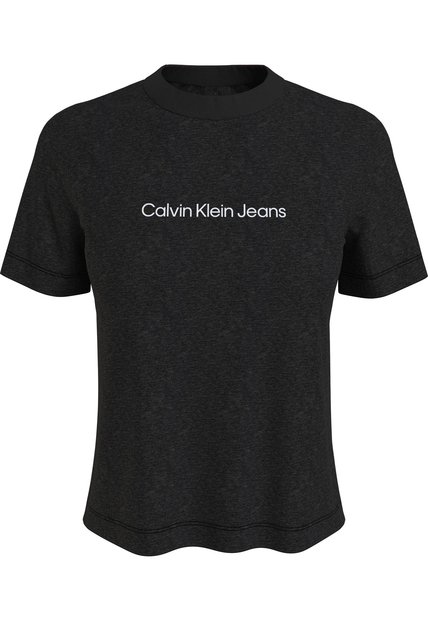 Camiseta Negra Shrunken Institutional Calvin Klein