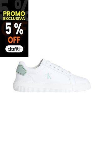 Tenis Blanco Chunky Cupsole De Cuero Calvin Klein Calvin Klein