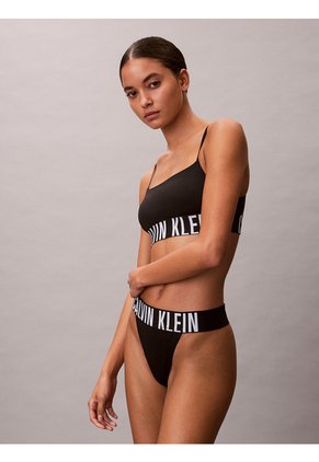 Tanga Negra De Corte Alto - Intense Power Microfiber Cooling Calvin Klein