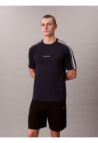 Camiseta Negra Con Franjas Deportivas Calvin Klein Calvin Klein