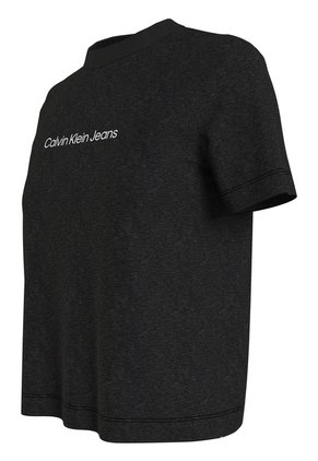 Camiseta Negra Shrunken Institutional Calvin Klein
