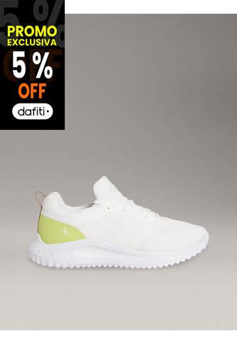 Tenis Blanco Eva Runner De Malla Calvin Klein Calvin Klein