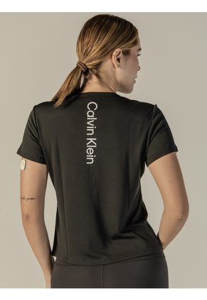Camiseta Negra De Rendimiento Calvin Klein