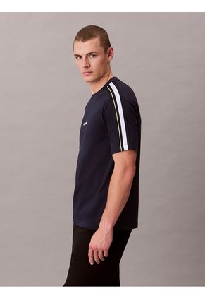 Camiseta Negra Con Franjas Deportivas Calvin Klein