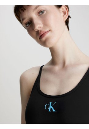 Traje De Baño Negro - Ck Monogram Calvin Klein