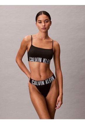 Tanga Negra De Corte Alto - Intense Power Microfiber Cooling Calvin Klein