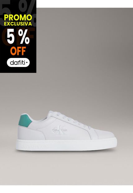 Tenis Gris Classic Cupsole Con Monograma Calvin Klein