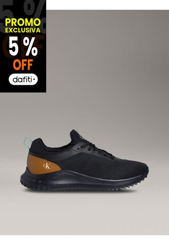 Tenis Negro Eva Runner De Malla Calvin Klein Calvin Klein