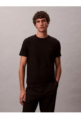 Camiseta Negra Slim De Manga Corta Calvin Klein Calvin Klein