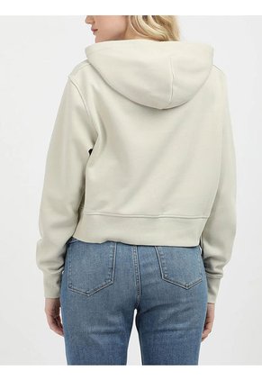 Buzo Gris Con Capota De Logo Elastic Calvin Klein