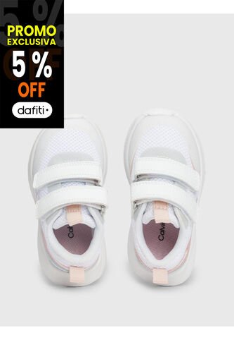 Tenis Blanco Deportivos Para Niña Con Velcro Calvin Klein Calvin Klein