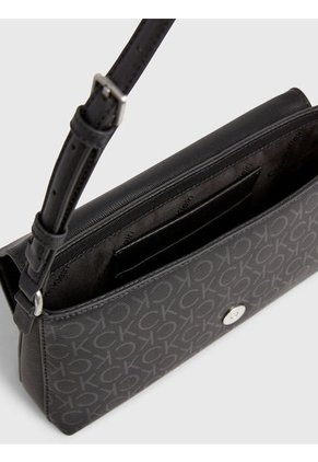 Bolso Negro De Hombro Con Logo Calvin Klein