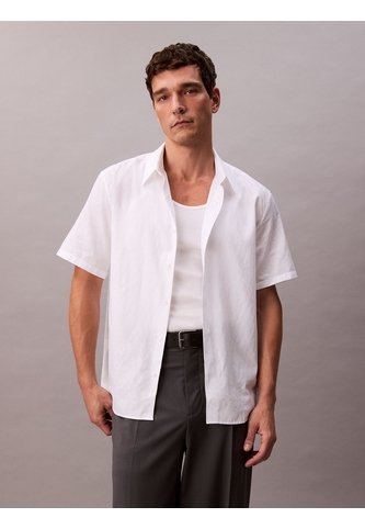 Camisa Blanca Jacquard Con Estampado Calvin Klein Calvin Klein