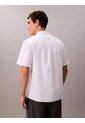 Camisa Blanca Jacquard Con Estampado Calvin Klein de Calvin Klein