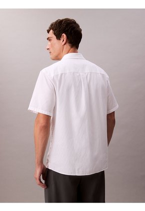 Camisa Blanca Jacquard Con Estampado Calvin Klein