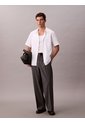 Camisa Blanca Jacquard Con Estampado Calvin Klein de Calvin Klein