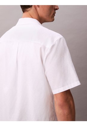 Camisa Blanca Jacquard Con Estampado Calvin Klein
