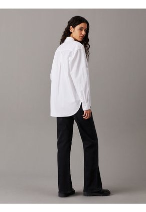 Camisa Blanca Holgada De Popelín De Algodón Calvin Klein