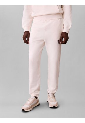 Jogger Blanco Con Gráfico De Algodón Calvin Klein
