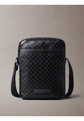 Bolso Negro Reporter Slim Con Estampado De Emblema Calvin Klein Calvin Klein