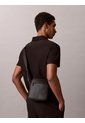 Bolso Negro Reporter Slim Con Estampado De Emblema Calvin Klein de Calvin Klein