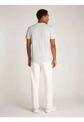 Camiseta Gris Con Monograma Calvin Klein