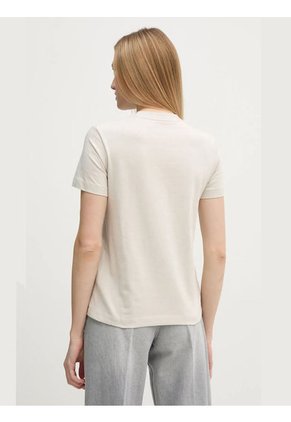 Camiseta Blanca Regular Con Monograma Brillante Calvin Klein