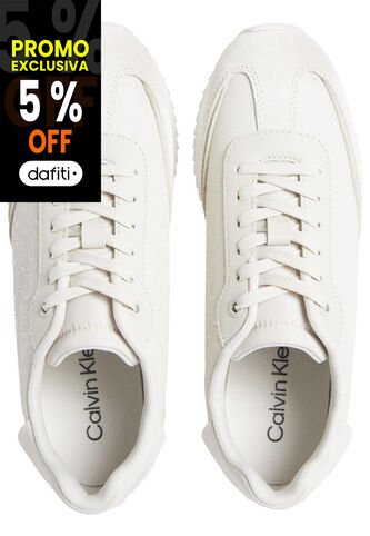Tenis Blanco Deportivos Runner Con Monograma Calvin Klein Calvin Klein