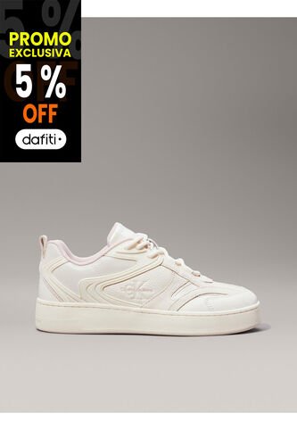 Tenis Blanco Basket De Lona Alta Calvin Klein Calvin Klein