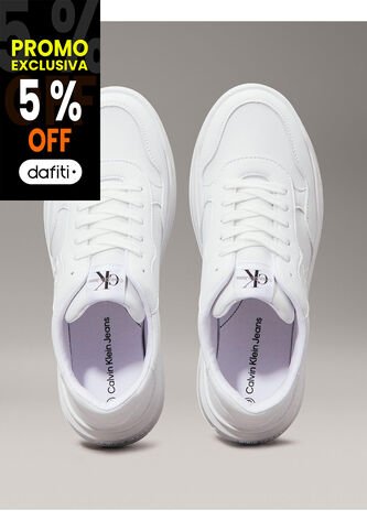 Tenis Blanco Low Cut Con Cordones Para Niñas Calvin Klein Calvin Klein
