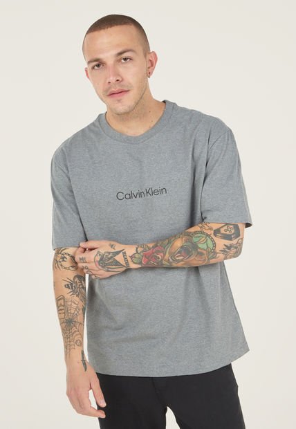 Camiseta Gris-Negro Calvin Klein