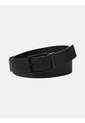 Cinturón Negro De Hebilla Cuadrada Con Estampado Calvin Klein de Calvin Klein